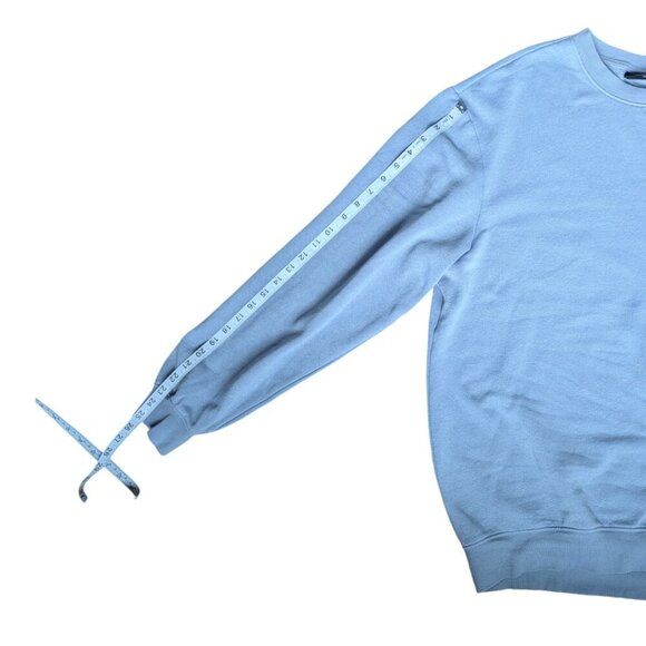 H&M Pastel Blue Oversized Crewneck Sweater Men Size Medium - Picture 10 of 12